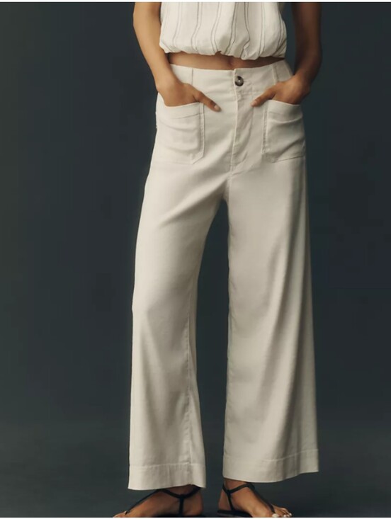 Maeve Pants - Maeve Colette Linen Stretch Wide Leg Pants